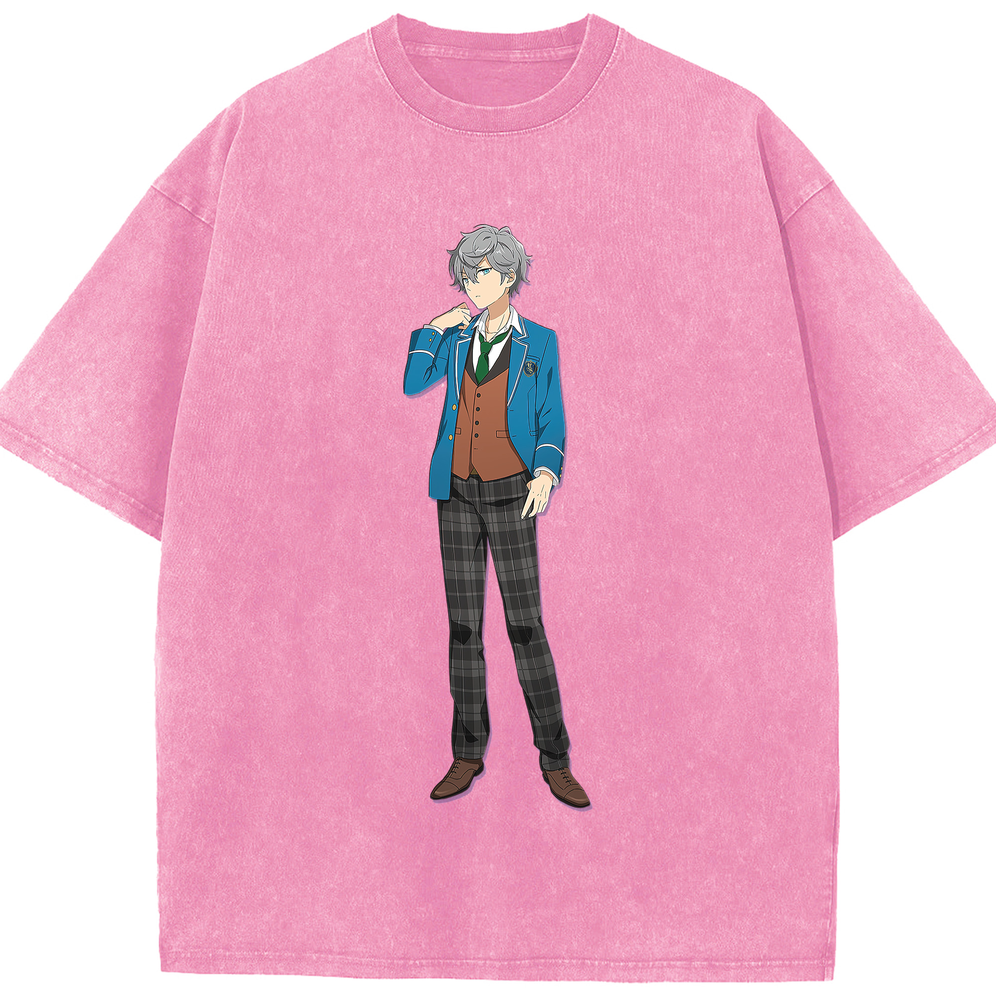 （画像用） あんさんぶるスターズ! Ensemble Stars 綿100% ヴィンテージ風 半袖Tシャツ（フロントプリント）